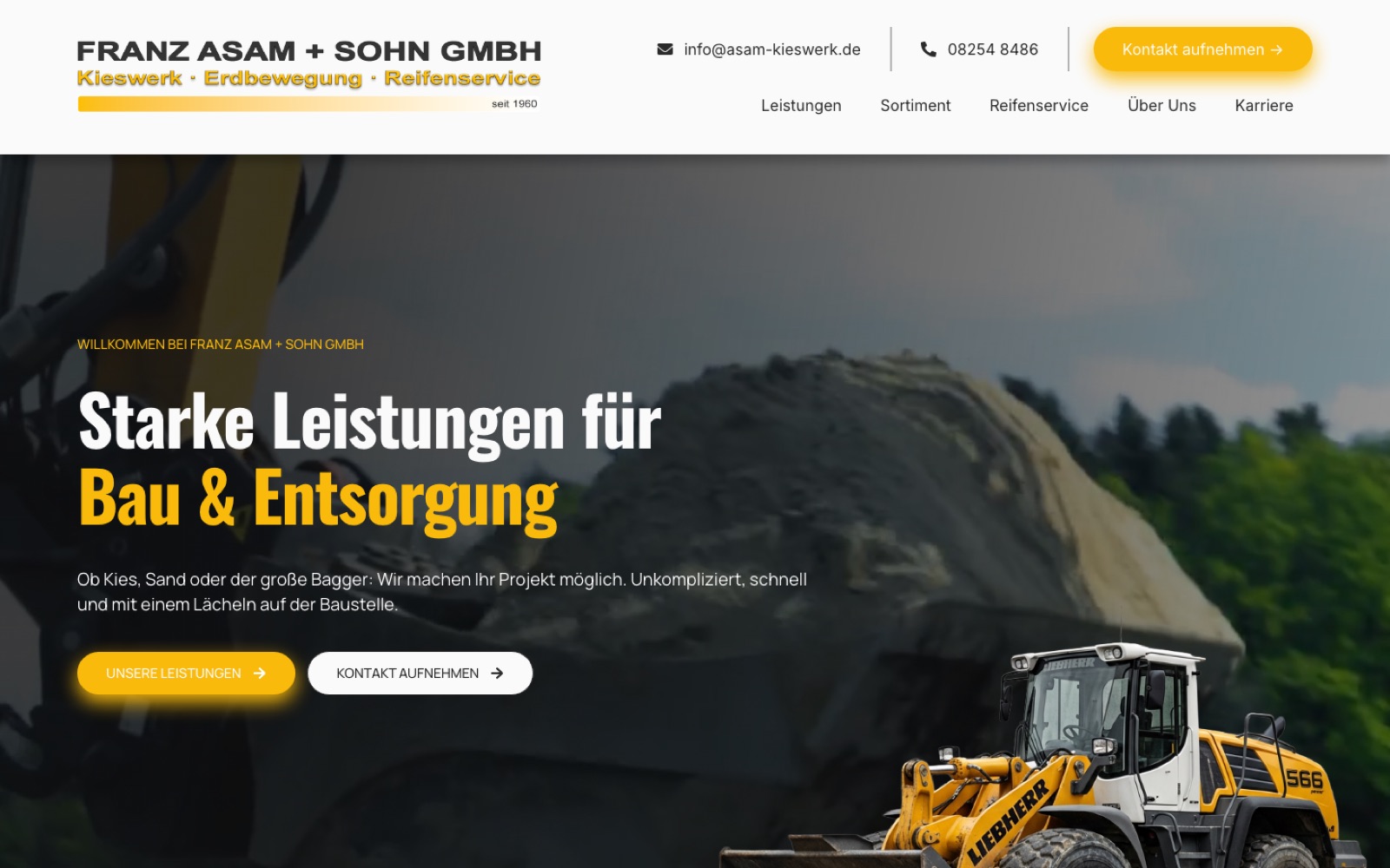 Website für Franz Asam und Sohn